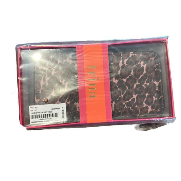 Trina Turk Leopard Print Wallet - Brown and Black - Picture 4 of 5